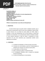 FLF0501 Filosofia Geral IV (2016-I)
