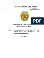 Procediminetos Policiales en La Inv. de Empresas Que Contratan Extranjeros