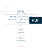 Areas Optimas para Depositos de Residuos Solidos