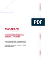 Docs Requeridos para Afiliacion A Transbank