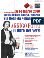 Arrigo Boito, Il libro dei versi a Modena