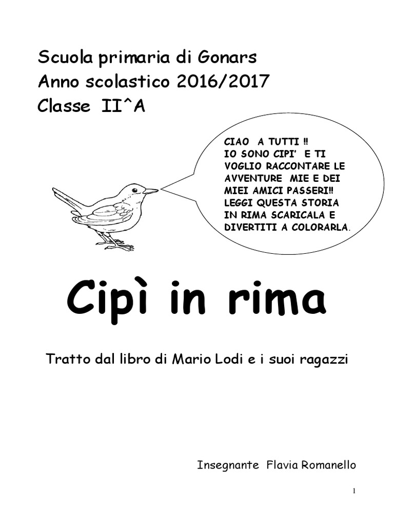 La Storia Di Cipì Da Stampare