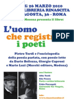 L'uomo che registrava i poeti, a Roma 2010