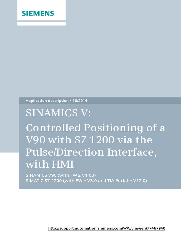 Sinamics v90 at s7-1200 Docu v1d1 en | PDF | Power Supply | Electrical ...