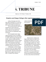 U.S. Tribune: Homeless and Hungry Refugees Riot Against Government