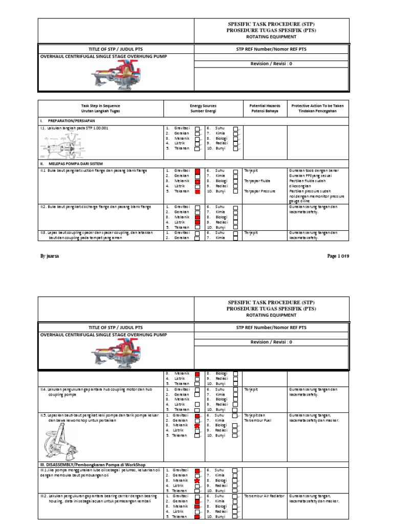 STP 1.01.002 Overhaul Single Stage Centrifugal Pump PDF | PDF