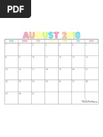 Download August 2010 Calendar - The TomKat Studio by The TomKat Studio SN35059256 doc pdf