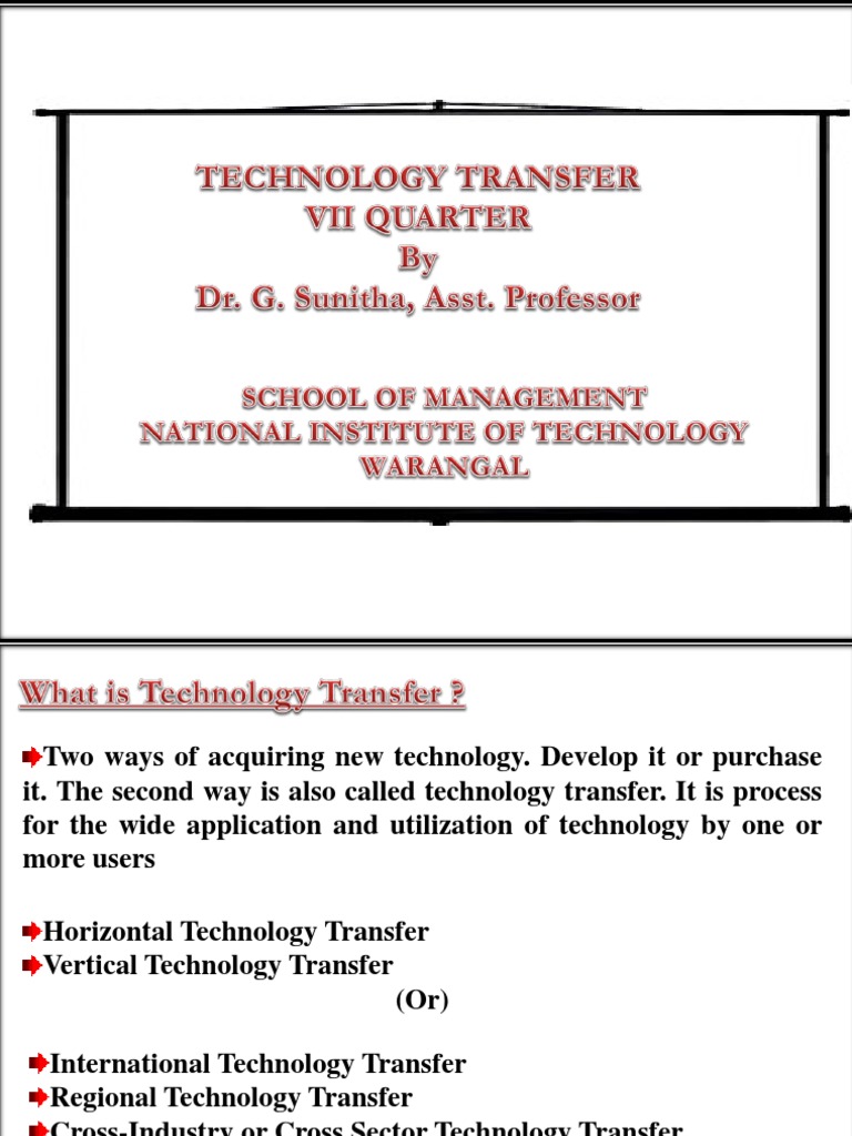 Types of Technology Transfer Methods | PDF | Technology Transfer ...