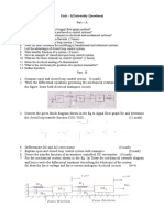 Control System Unit 1 Question Bank