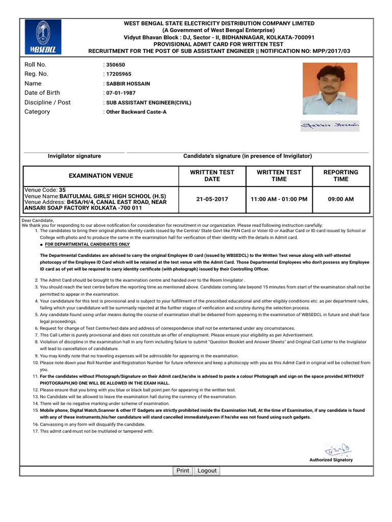 wbsedcl Identity Document Social Institutions