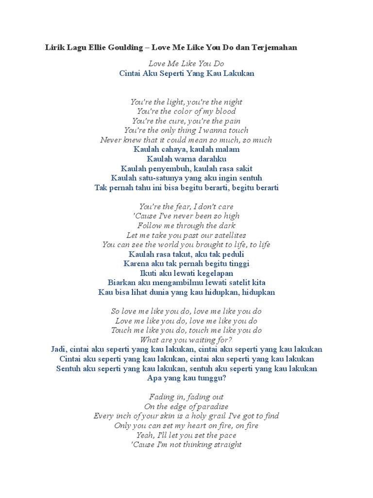 Lirik Lagu Ellie Goulding Pdf