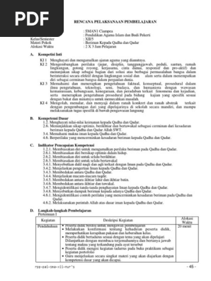 Makalah Qada Dan Qadar Melahirkan Semangat Bekerja Contoh Makalah