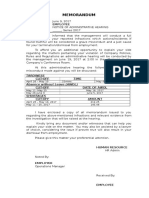 Memo Admin Hearing Template