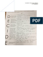 Candidate's Name Tracy Williams DATE 4/28/2017 Student Sample: Decide Chart