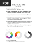 O estudo,  aplicação e psicologia das cores