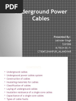 Underground Power Cables: Jatinder Singh 1241084 B.Tech Ee-7 Ctiemt, Shahpur, Jalandhar