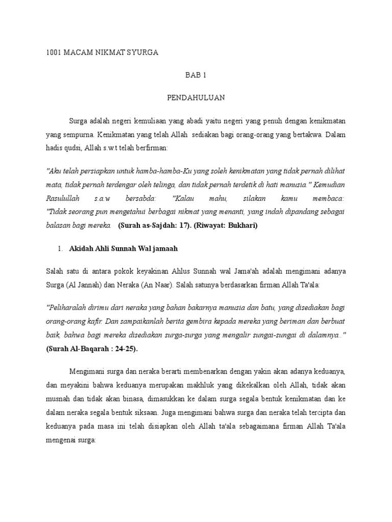 1001 Macam Nikmat Syurga Pdf