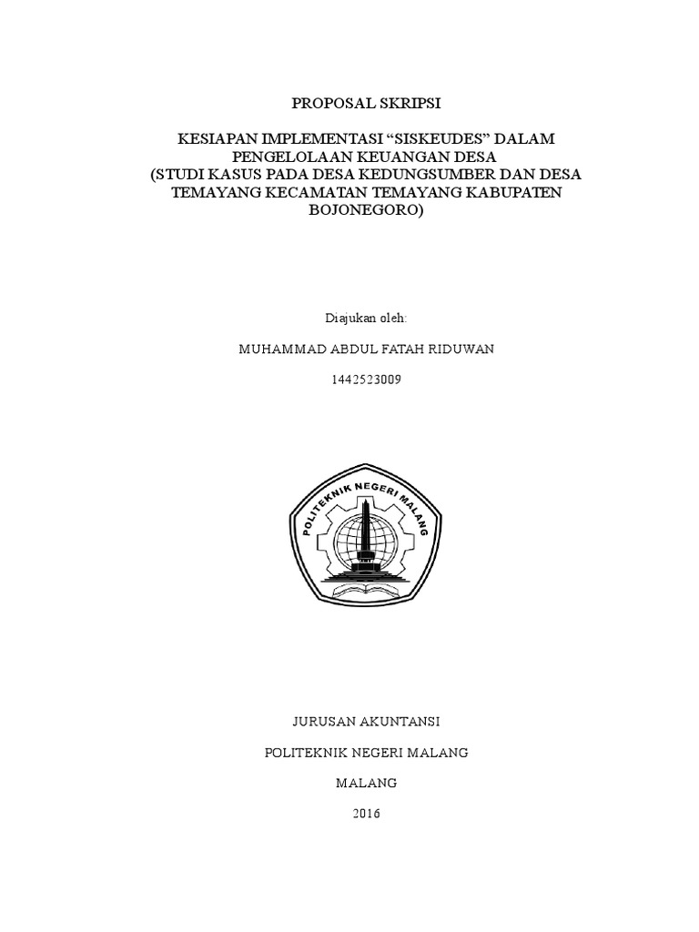 Cover Proposal Skripsi Akuntansi Sektor Publik