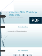 Interview Skills Workshop 2016-2017
