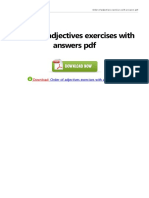 Order of Adjectives Exercises With Answers PDF
