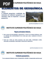 Tema 1.Ambiente Geoquímico