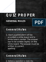 Bible Quizzing Procedures