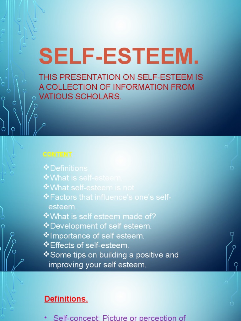 Understanding Self-Esteem: Key Insights | PDF | Self Esteem | Self