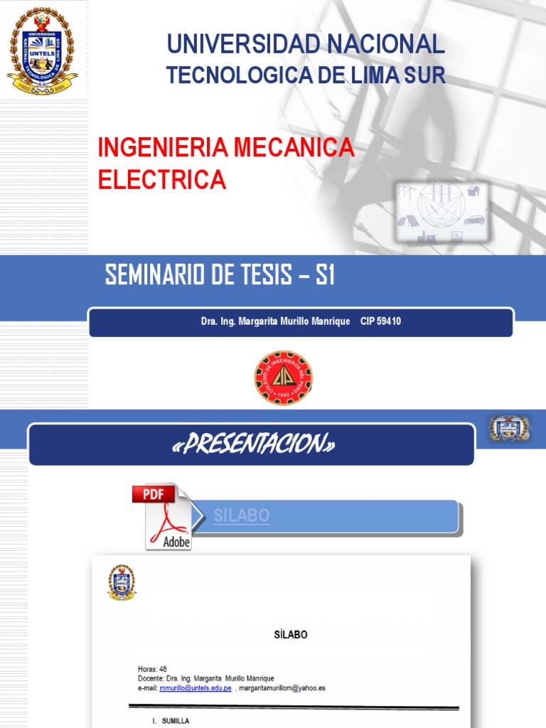 Sesion 1 Seminario De Tesis Pdf Ingeniería Ciencia Y Tecnología