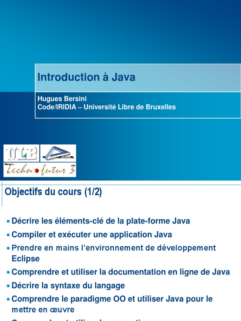 Cours Java | PDF | Java (Langage de programmation) | Structure de contrôle
