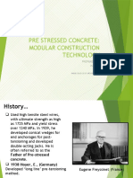 Pre Stressed Concrete: Modular Construction Technology: Prepared by