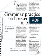 Grammar Practice and Presentation in Context