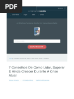 7 Conselhos de Como Lidar, Superar E Ainda Crescer Durante a Crise Atual