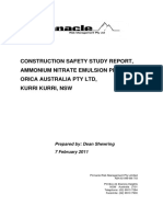 Orica Kurri ANE Construction Safety Study Report