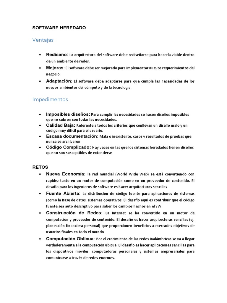 Software Heredado PDF
