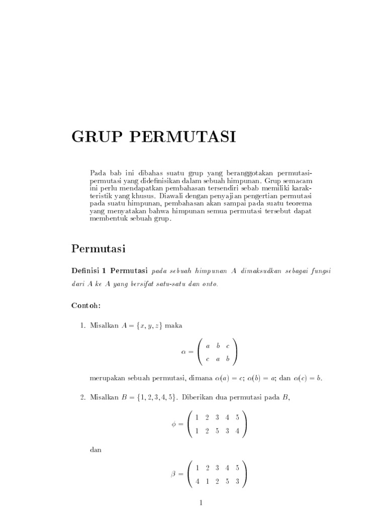 Grup Permutasi Pdf