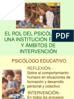 El Rol de Psicólogo en Una Institución