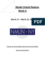 National Model United Nations Week A: March 17 - March 21, 2013