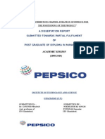 Study of Distribution Channel Strategy of The Pepsico