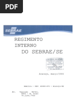 Regimento Interno SEBRAE