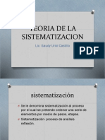 Teoria de La Sistematizacion