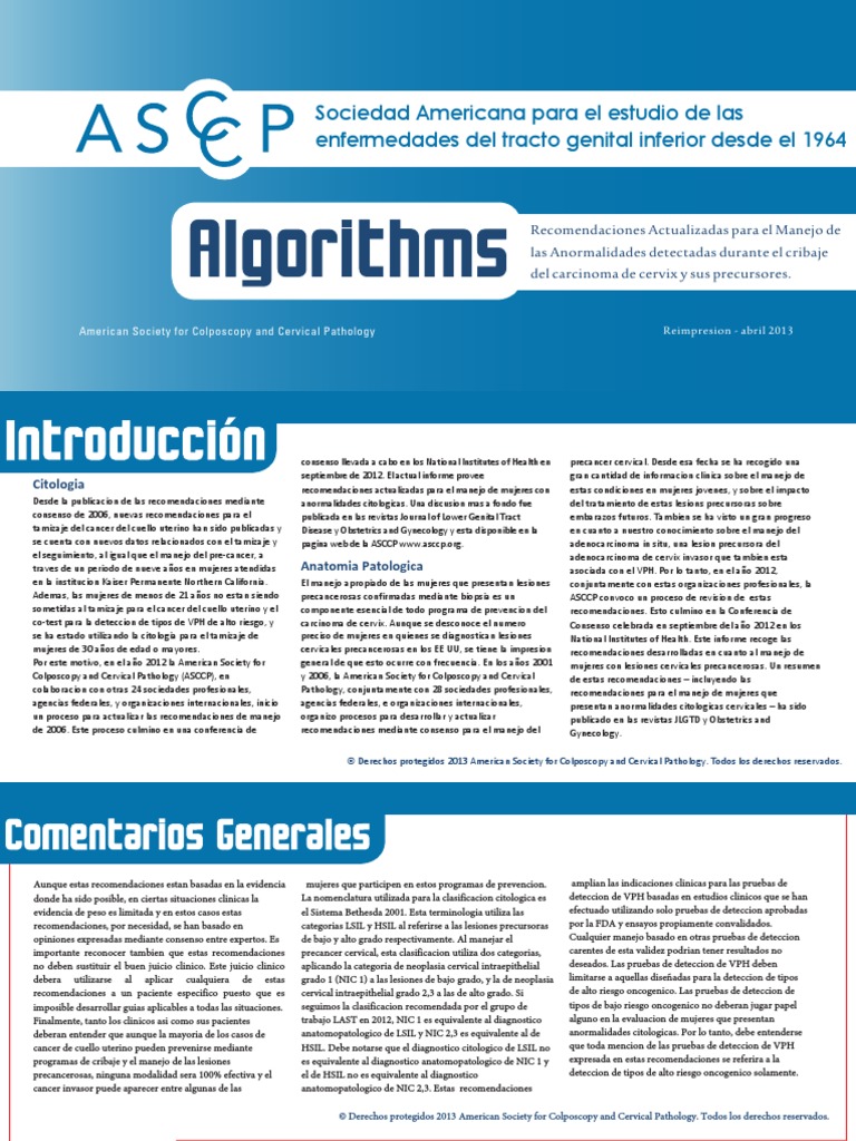 Spanish Algorithms - Final PDF | PDF | Cáncer de cuello uterino ...