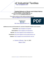 Journal of Industrial Textiles: Simulate The Dynamic Draping Behavior of Woven and Knitted Fabrics