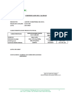 Certificado de Calidad Aceite de Soya Ef1 050517