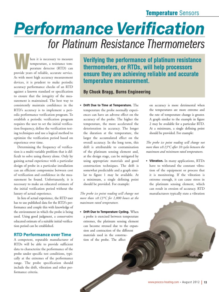 RTD Performance Verification Guide | PDF | Electrical Resistance And ...