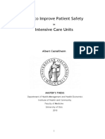 How To Improve Patient Safety in Intensive Care Units Albert Castellheim MASTER's THESIS