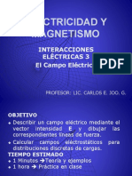 FISICA III - InTERACCIONES ELECTRICAS 3-Campo Electrico para Distribuciones Discretas