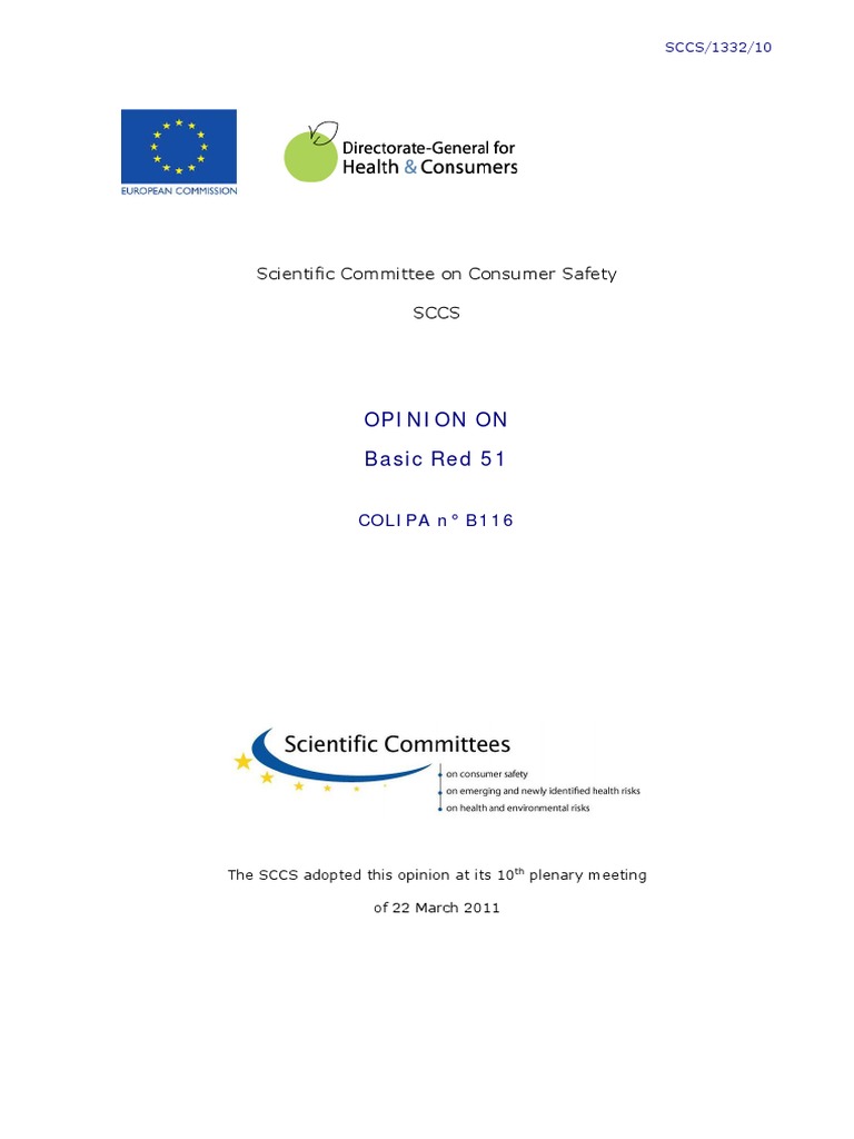 Scintific Committee On Consumer Safety (SCCS) - Vibracolor Ruby Red ...