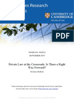 Private Law at the Crossroads - Is There a Right Way Forward