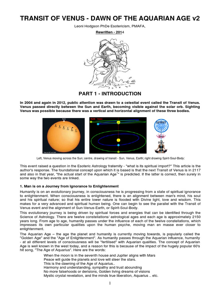 Venus Transit & Aquarian Age Insights PDF In Astrology