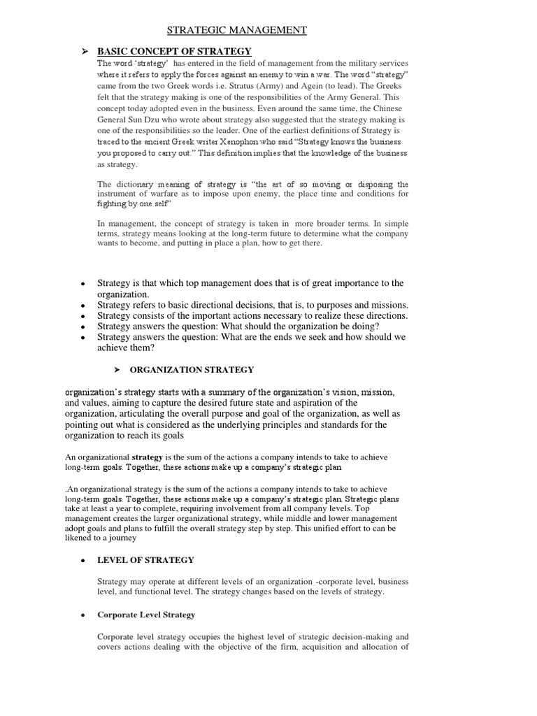 Strategic Management | PDF | Strategic Management | Swot Analysis
